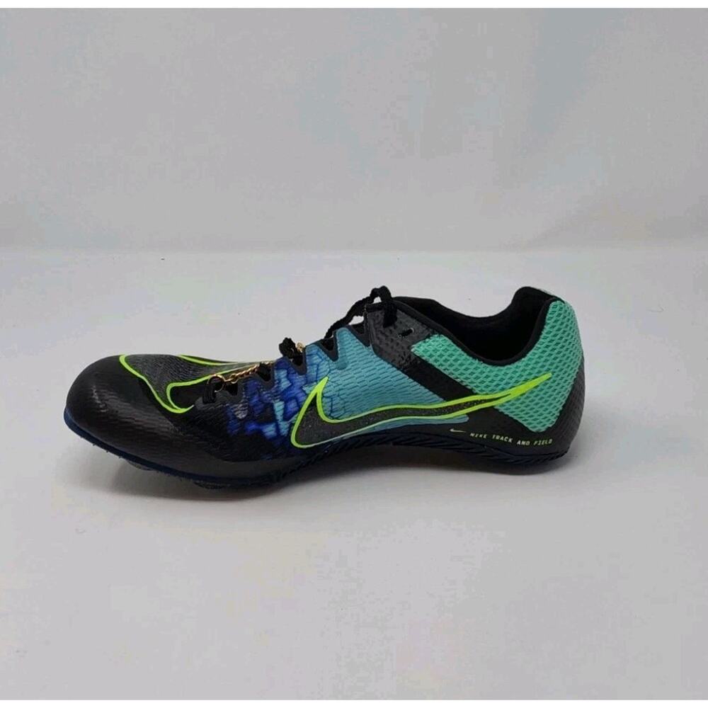 Nike Zoom Rival Sprint Track Spikes Black Green Blue Sz 7 Women/5.5 Men - Picture 8 of 16